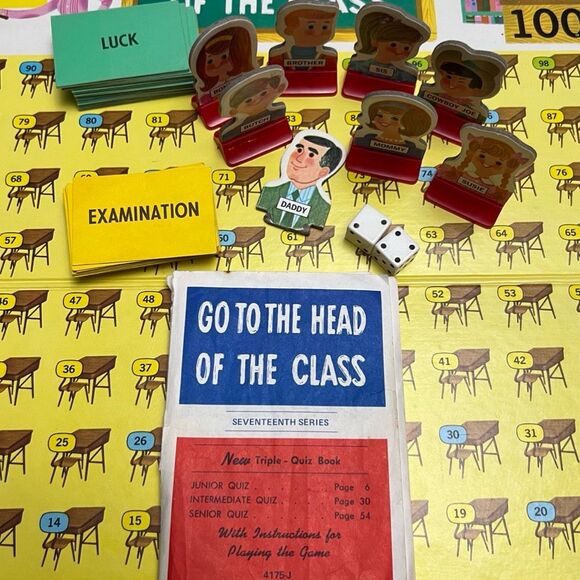Vintage 1967 Milton Bradley Go to the Head of the Class Series 17 Board Game - Picture 7 of 10